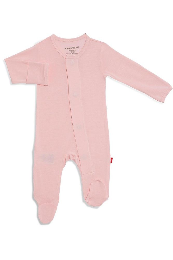 Magnetic Me™ Modal Magnetic Baby Footie (Pink Dogwood)