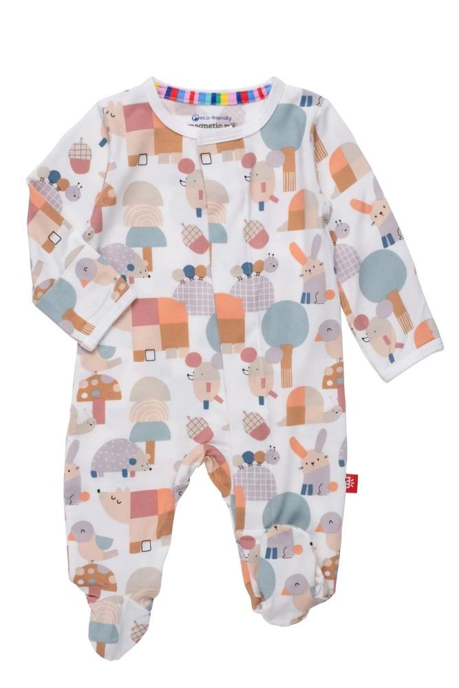 Magnetic Me™ Modal Magnetic Baby Footie (Willow Grove) Magnetic Me™ Modal Magnetic Baby Footie (Willow Grove)