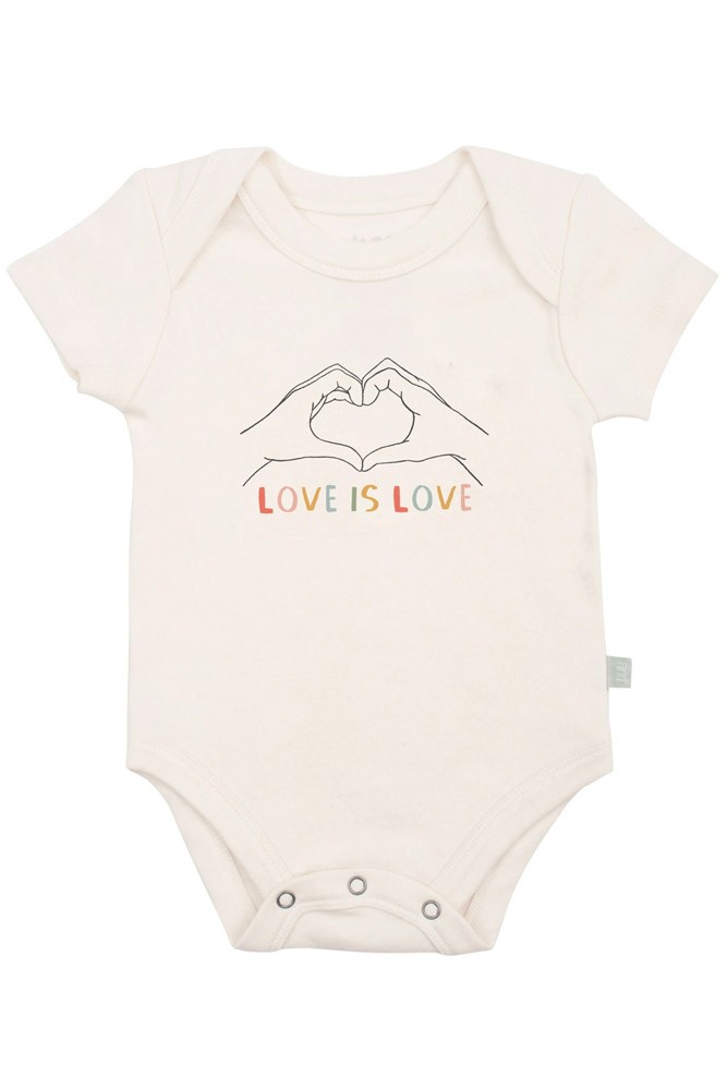 Finn + Emma Graphic Organic Bodysuit (Love is Love)