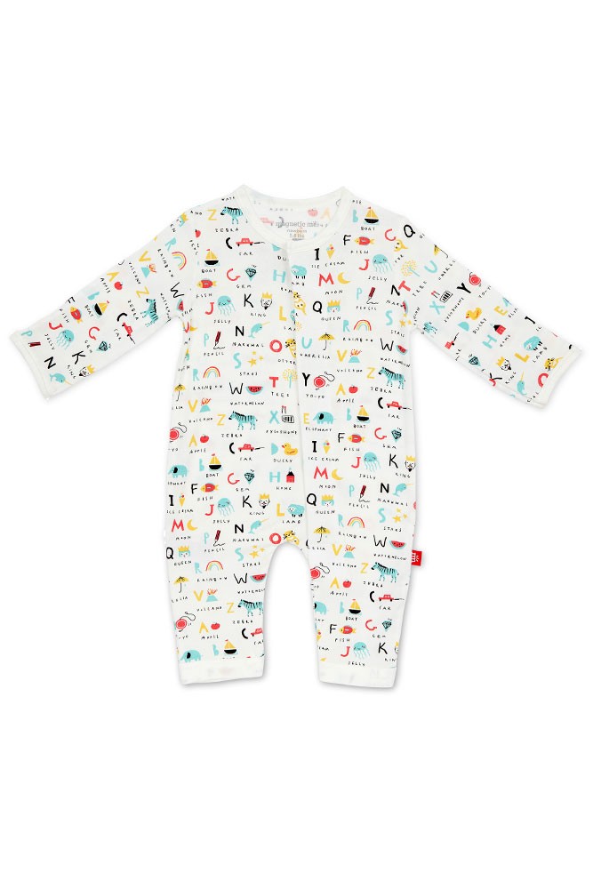 Magnetic Me™ Modal Magnetic Baby Coveralls (ABC Love)