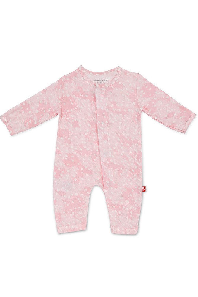 Magnetic Me™ Modal Magnetic Baby Coveralls (Pink Doeskin)