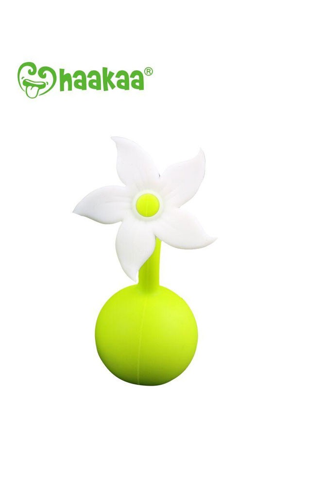 Haakaa Silicone Breast Pump Flower Stopper (White)