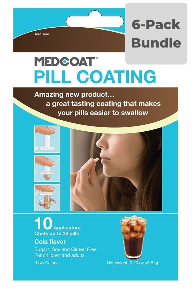 MEDCOAT® Flavored Pill Coating (10 ct.)-4-Pack Bundle (Cola Flavor -4-Pack)
