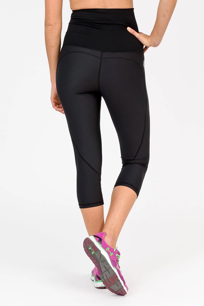 Cadenshae Classic Active Maternity Leggings - Cropped Length (Black)