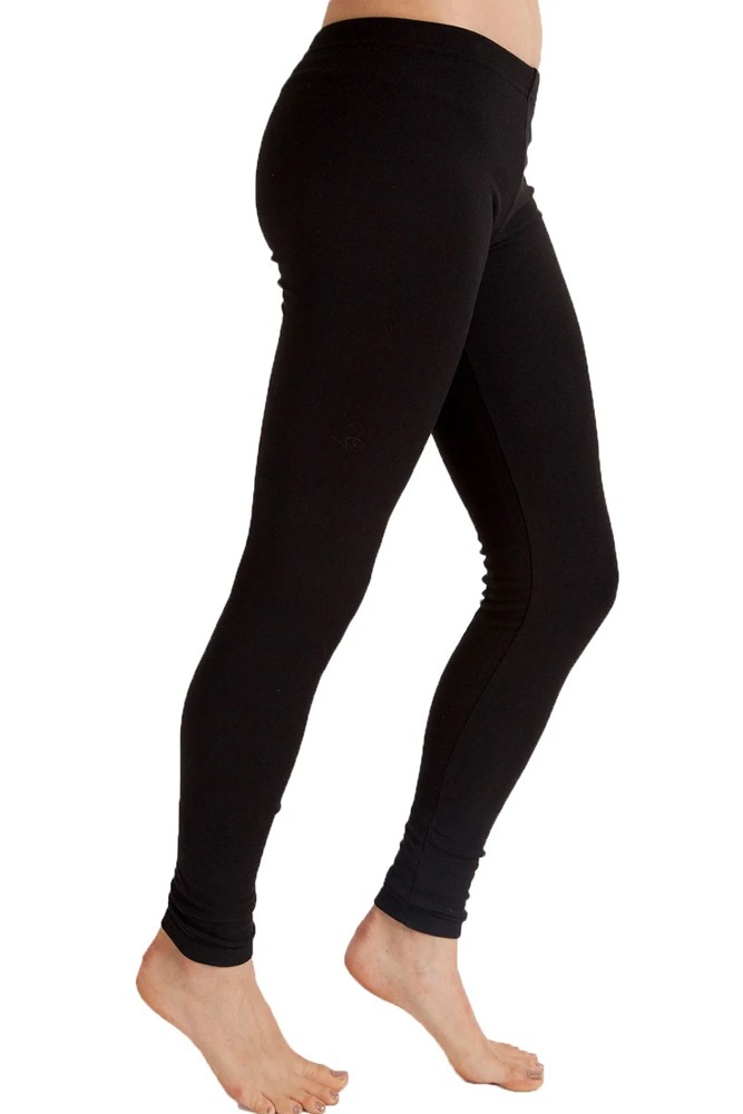 Everyday Fleece Lined Cotton Leggings (Black)