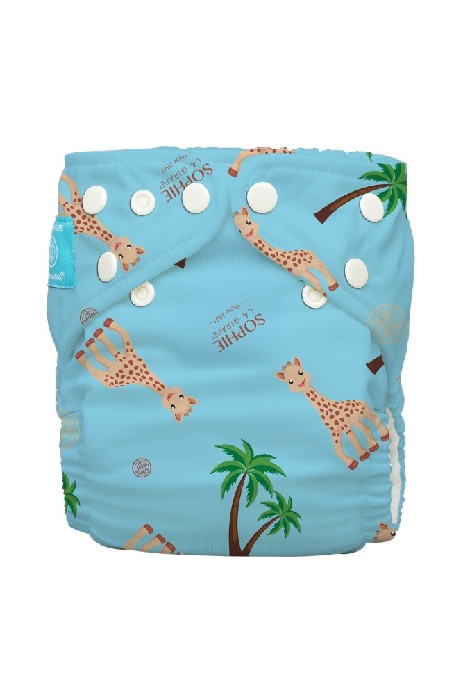 Charlie Banana® Organic One Size Reusable Diapers with 2 inserts (Sophie Coco Blue) Charlie Banana® Organic One Size Reusable Diapers with 2 inserts (Sophie Coco Blue)