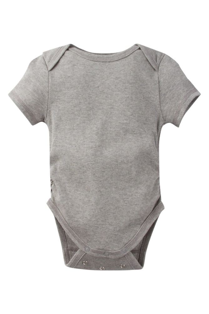 Snap & Grow Short Sleeve Adjustable Size Bodysuit (Gray)