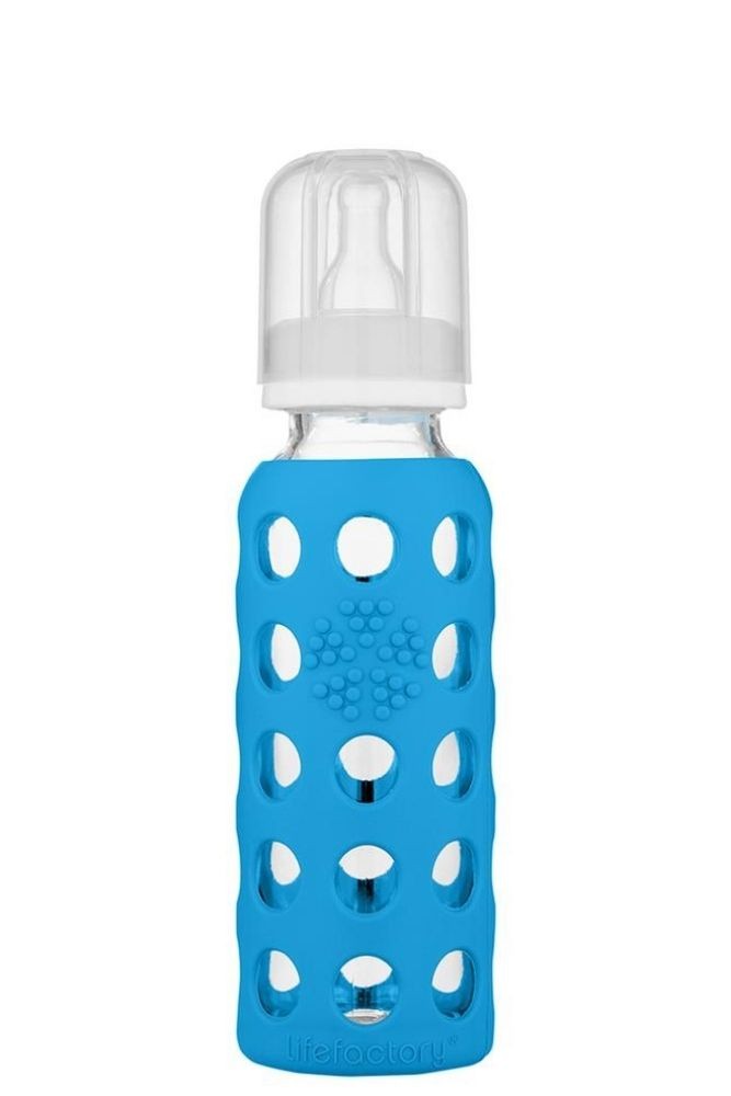 Lifefactory Glass Baby Bottle 9 oz (Cobalt Blue)