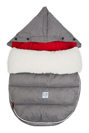 7 A.M. Enfant LambPOD- Medium/ Large (Heather Grey/Red Fleece)