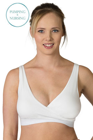 Seamless Pump&Nurse Nursing Bra with Built in Hands-Free Pumping Bra - Nude,  S at  Women's Clothing store