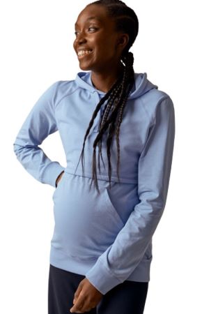 Boob Design B-Warmer Organic Knitted Nursing Hoodie with Kangaroo Pockets  in Canyon Clay