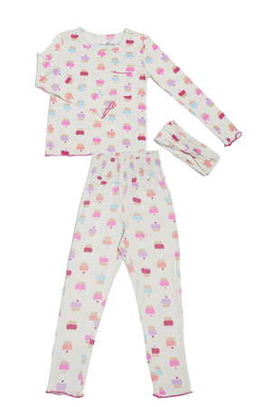Charlie Kids 3-Piece PJ Pant Set by Everly Grey (Cupcakes)