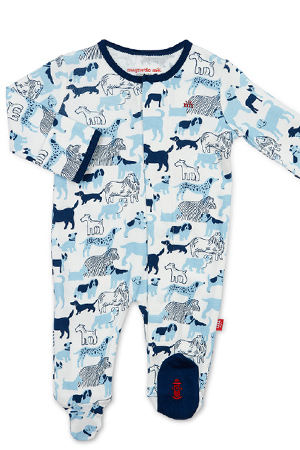 Magnetic Me™ 100% Organic Cotton Magnetic Baby Footie (Best in Show)