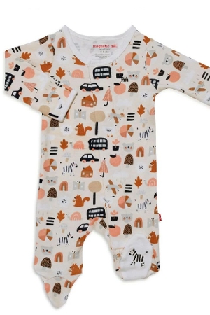 Magnetic Me™ 100% Organic Cotton Magnetic Baby Footie (Variety Society)