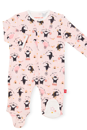 Magnetic Me™ 100% Organic Cotton Magnetic Baby Footie (Just Like Mom)