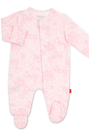 Magnetic Me™ Modal Magnetic Baby Footie (Pink Doeskin)