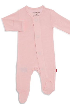 Magnetic Me™ Modal Magnetic Baby Footie (Pink Dogwood)