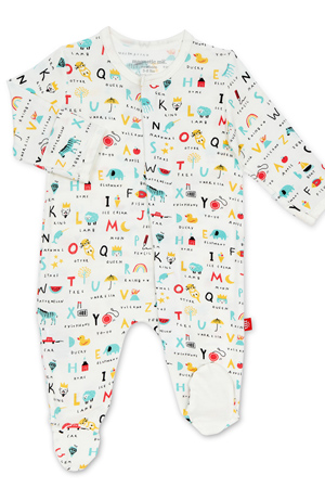 Magnetic Me™ Modal Magnetic Baby Footie (ABC Love)
