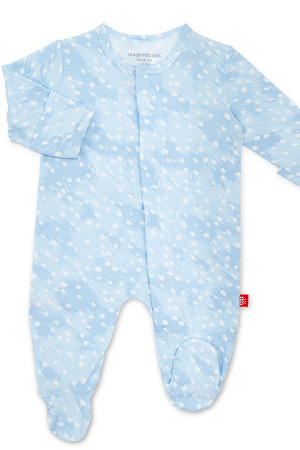 Magnetic Me™ Modal Magnetic Baby Footie (Blue Doeskin)