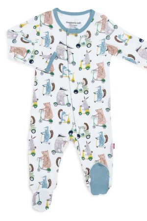 Magnetic Me™ Modal Magnetic Baby Footie (Wheel Good Friends)