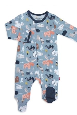 Magnetic Me™ Modal Magnetic Baby Footie (Baffin Bay) by Magnetic Me by Magnificent Baby