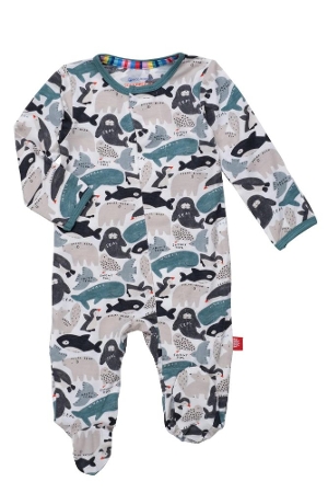 Magnetic Me™ Modal Magnetic Baby Footie (Seas and Greetings)