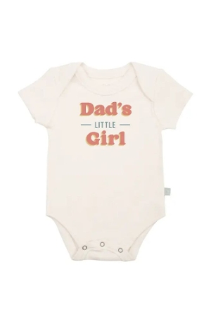 Finn + Emma Graphic Organic Bodysuit (Dads Little Girl) by Finn + Emma