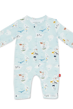 Magnetic Me™ Modal Magnetic Baby Coveralls (Sea the World)