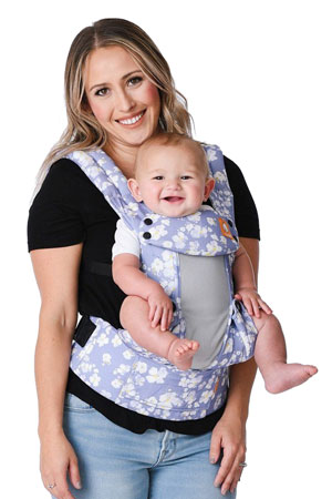 Adjustable Newborn to Toddler Carrier Blue/White Hearts Playdate ...