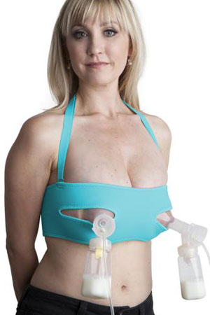 Breast Pump Strap Hands-Free Pumping & Nursing Bra in Beige