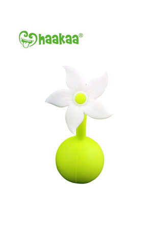 Haakaa Silicone Breast Pump Flower Stopper (White) by Haakaa