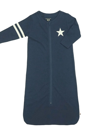 Babysoy Organic Long Sleeve Baby Sleep Sack (All Star Indigo)