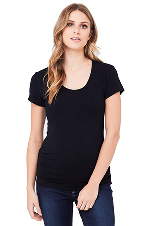 Kate Organic Cotton Maternity Nursing Top in Black Ripe – Seven Women  Maternity