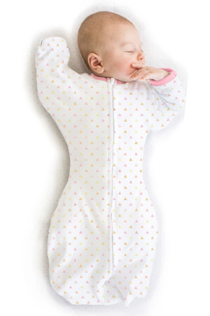 SwaddleDesigns Transitional Swaddle Sack (Pink Tiny Triangle Shimmer) by SwaddleDesigns