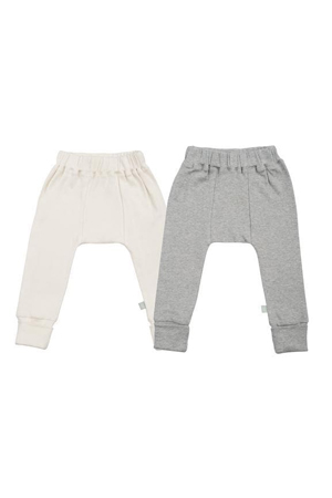 Finn + Emma Basics Organic Cotton Pants - 2 Pack (Ivory & Grey)