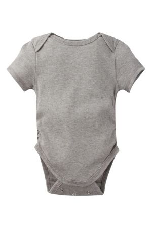 Snap & Grow Short Sleeve Adjustable Size Bodysuit (Gray) by Miracle Blanket / Miracle Baby