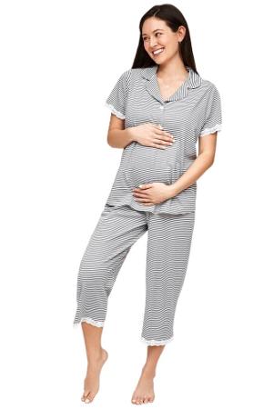 Belabumbum Ashley Capri PJ (Gray/White Stripe)