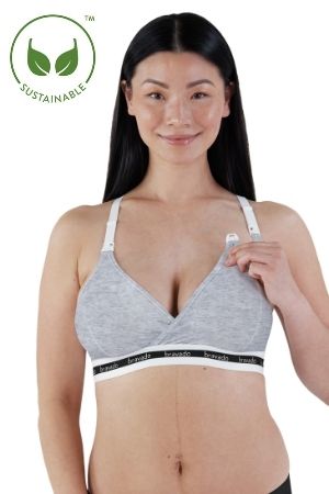 Seamless Demi-Cup Maternity & Nursing Bralette by Mothers en Vogue - S -  Charcoal : : Clothing, Shoes & Accessories