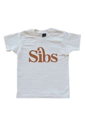 Gladfolk Sibs Organic Kids Tee (Natural & Camel) by Gladfolk
