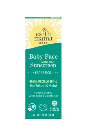 Earth Mama Organics Baby Face Mineral Sunscreen Face Stick - SPF40