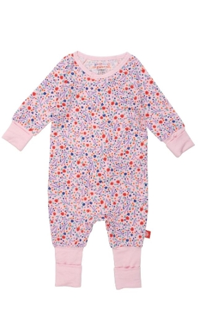 Magnetic Me™ Modal Magnetic Grow with Me Convertible Coverall (Elizabeth Florals) by Magnetic Me by Magnificent Baby