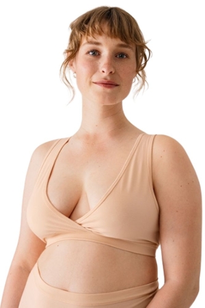 Boob Design Essential Organic Cotton Maternity and Nursing Bra (Beige)