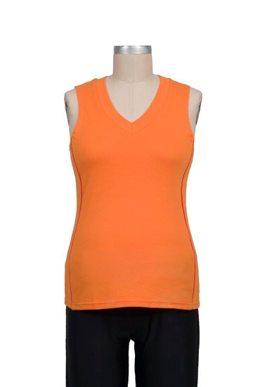 Mommy Chic Cotton Maternity Tank (Orange/Red)