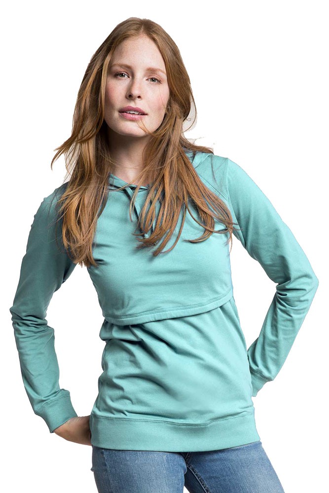 Boob Design B-Warmer Organic Knitted Nursing Hoodie (Nile Blue)