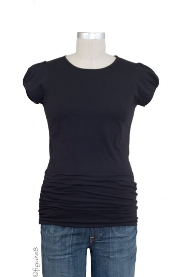 Perfect Maternity Rouching Top (Black)