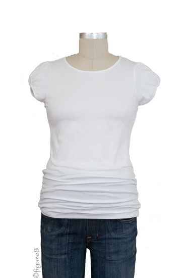 Perfect Maternity Rouching Top (White)