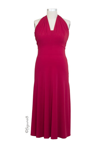 Pouch Versatile Maternity Dress (Red)