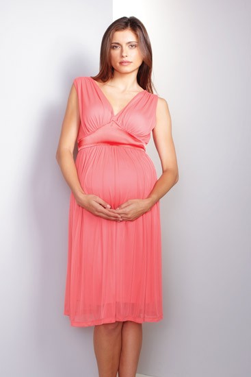 Tulle Maternity Dress (Persimmon)