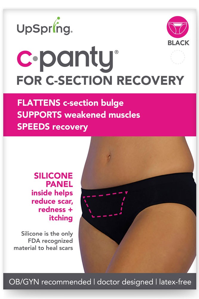 C-Panty Classic Waist C-Section Recovery Underwear (Black)