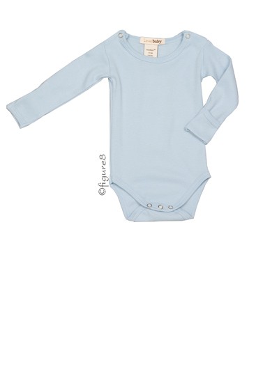 L'ovedbaby Gl'oved-Sleeve Baby Boy Bodysuit (True Blue)